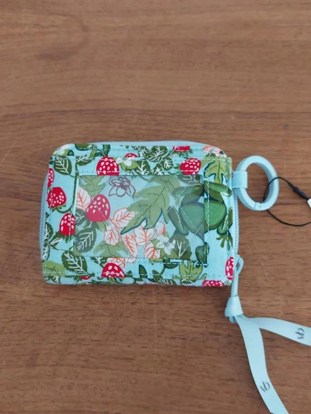 vera bradley frogberry garden wallet Strawberry and frog print purse with green